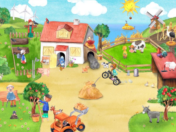 Wimmelbild Spaß - Mein Bauernhof - Apps für Kinder